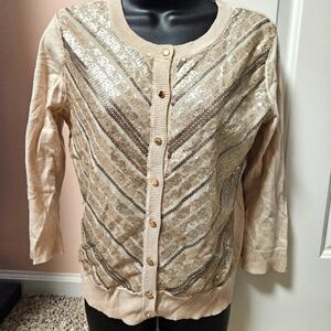 New York & Company Rose Gold Sweater